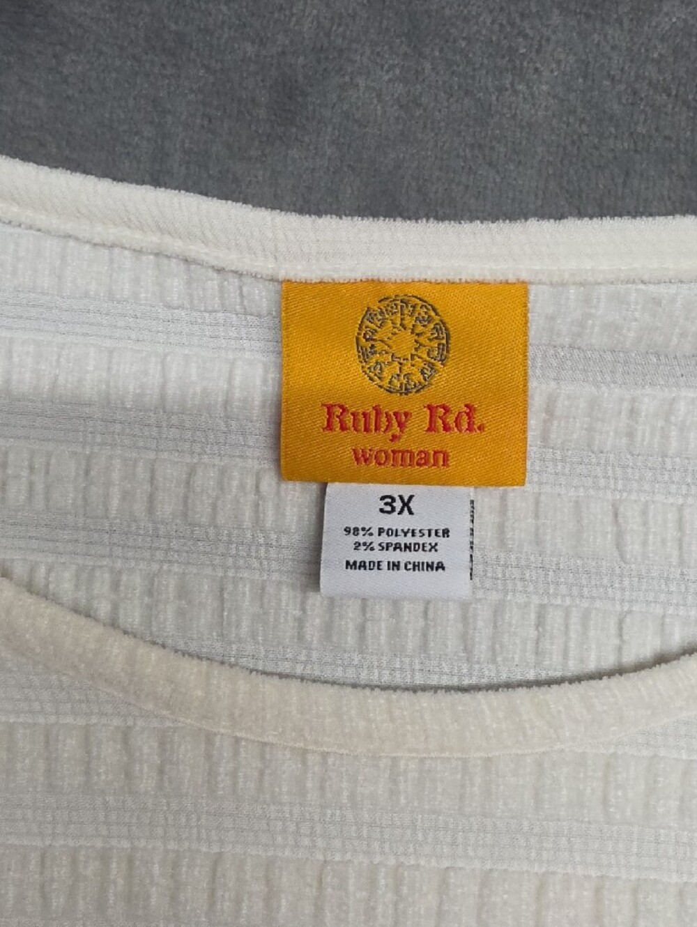 Ruby Rd. Cream Textured Tunic Top - Picture 2 of 8